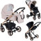 Poussette Combinée Trio 3 en 1 Neri Edition Exclusive RoseGold Smooth – Rose Pastel - Landau, poussette promenade, siège auto i-Size Groupe 0+ - Livrée avec ses accessoires.