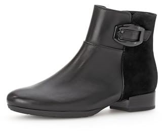 Gabor Damen Ankle Boots, Frauen Stiefeletten,Komfortable Mehrweite (H),Kurzstiefel,uebergangsschuhe,schwarz(Mic/schwla),37.5 EU / 4.5 UK