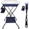 Table à langer 2 en 1 avec baignoire, Table à langer pliable et compacte, de la naissance à 12 mois, Hauteur Réglable, Commode à Langer Portable, Charge 25KG-86 * 62 * 96 cm-bleu marine