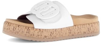 Gabor Damen Pantoletten, Frauen Slipper,Best Fitting,Freizeitschuhe,Schlupfschuhe,schluepfschuhe,Slip-ons,Backless Slipper,Weiss,37 EU / 4 UK