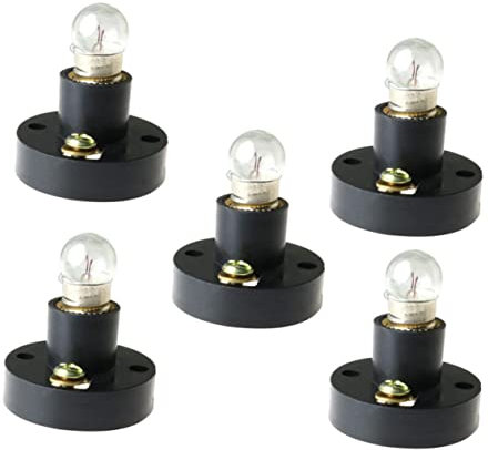 BESTonZON 5 Pièces Support de Lampe à vis Ampoule à vis e10 Perles d'ampoule Lampes Coque Batterie Boite Pile Lampe de Poche Lampe Torche culot de Lampe à vis e10 Ampoule e10 Plastique Black