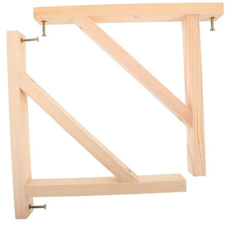 Angoily 2piezas Trípodes De Pared Resistentes Soportes Metálicos Para Estantes Para Montaje De Estante Cocina o Baño