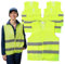 TIVUNORON Warnwesten Auto 5er Set, Reflektierende Warnwesten, Sicherheitsweste Auto Warnweste Gelb, Warnschutzweste, Pannenweste, Sicherheitswesten für Erwachsene