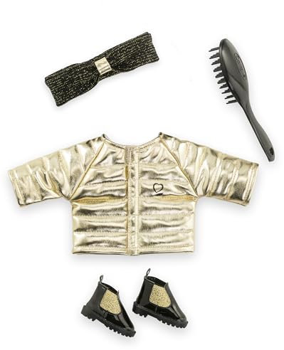 Couture Outfit Set, 5 Teile schwarz-goldenes Outfitset für alle 36cm MaCorolle Ankleidepuppen, ab 3 Jahren