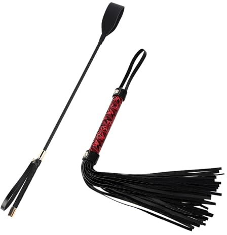 gagift world Horse Riding Crop Set, Durable Faux Leather Equestrian Crop for Horse Training, Riding, Costume Props, and Stage Performance