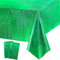 Party Tischdecke Grün Glitzer 2 Stück - Geburtstag Tischdecken Foil Plastik Einweg Party Deko für Minecrafs Dschungel Dino Sommer Traktor Hawaii Aloha Lion Fußball Geburtstag St Patrick's Day Deko