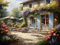 Diamond Painting Erwachsene Groß 60x40cm, 5D Diamond Painting Innenhof, DIY Diamant Painting Bilder Landschaft, Diamond Painting Set mit Zubehör Full Drill Dimond Painting für Home Wand Décor