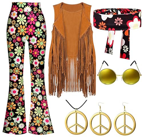 Generisch 80 90 Jahre Outfit Damen,Stirnband Ohrring Halskette Brille Tutu, Gürteltasche, 80er Kostüme Accessoires Tüllrock Damen Grün Tüllrock Damen Blau Mit Lichterkette