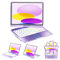 NOKBABO for iPad 10th 11th (A16) Generation Case with Keyboard, iPad Air 11 case (M3/M2), Keyboard for iPad Pro 11 (4th/3rd/2nd/1st) & iPad Air 5/4th, Trackpad, 360° Swivel, Backlit - Metallic Purple