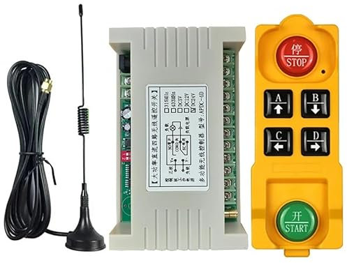 20-200m DC12V 24V 4CH 30A Relay RF Wireless Remote Control Switch Receiver Transmitter with Suction Antenna for LED Light or Motor (1RF)