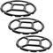 KICHOUSE 3 Pièces Tripod universel pour cuisinière à gaz support vapeur wok poêle wok étagère induction trépied support de poêle pour brûleurs soutien au gaz émail Black