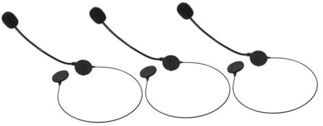 CHICAMPERA 3pcs Toy Headphone Prop and Microphone Headset Costume Accessories for Singer Star Cosplay Party Pretend Play