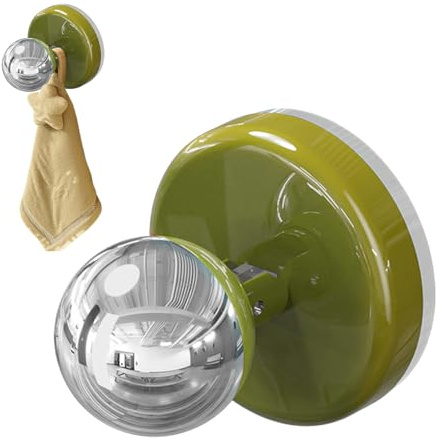 Poignée de porte à ventouse – Bouton miroir en verre imperméable | Poignée amovible sans perçage parfaite pour salle de bain, réfrigérateur, fenêtre, bateau, cuisine, armoire, lieu de travail