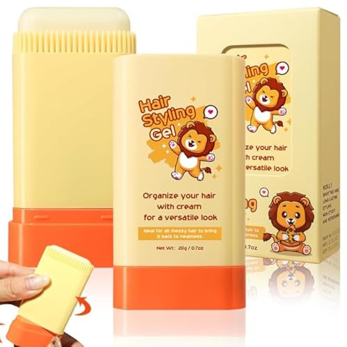 Haargel Kinder Stick - 20g Haarwachs Stick mit Kamm Hair Wax Stick, Kids Styling Gel, Haarpomade Stick, Nicht fettend für geschädigtes Haar, Tonformel, Für alle Haartypen und jeden geeignet Frauen