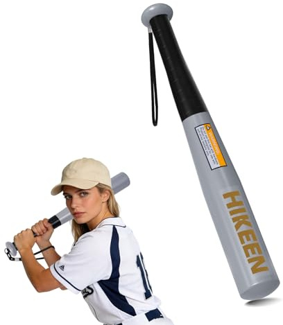 BOOSTEADY Mazza da Baseball in Acciaio Robusto con Impugnatura Antiscivolo e Laccio Paracord, 43 cm, Compatta e Portatile