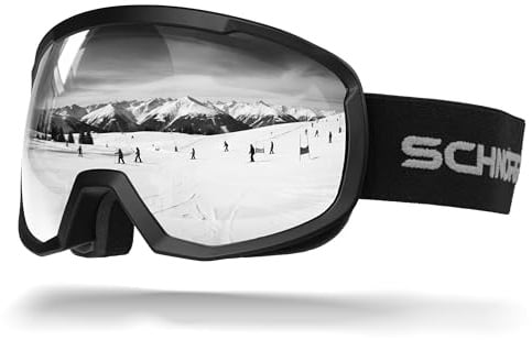 SCHNORR Kinder Skibrille Kidsi Go Silber S3 | verspiegelt, Anti-Fog, UV400 Skibrille Kinder,Ski Snowboard Brille Brillenträger für Junior Jungen Mädchen Anti-UV Anti-Fog