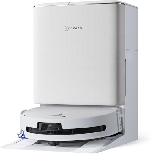ECOVACS T90 Omni Saugroboter mit Wischfunktion 30.000 Pa, OZMO Roller 3.0 | Roboterstaubsauger, Triple Lift, TruePass 4WD, AIVI 3D 4.0, Haustierpflege, Frischwasser-Hochdruckreinigung, AGENT YIKO, Weiß