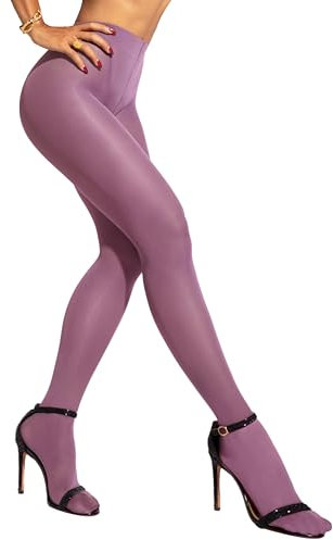 sofsy Collant Donna Coprenti in Microfibra - Collant Antiscivolo con Rinforzo Invisibile 40 Den Lavanda Viola Lavender Purple 4 - Large