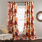 Lush Decor Leah Paire de Rideaux de fenêtre occultants à œillets isolants Floraux, 132,1 cm de Large x 241,3 cm de Long, Rouge et Orange