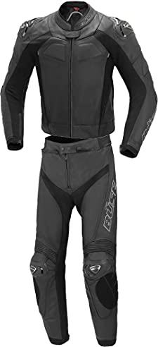Büse Motorradkombi 2-Teiler für Motorradfahrer (unisex), Schwarz, Leder, Praktisch/Sportlich, Locker, Reißverschluss, Handwäsche, 46