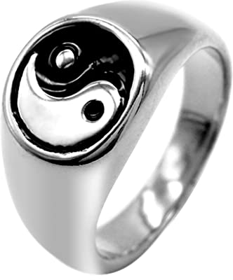 Aurstore Yin Yang, Ring aus 316L-Chirurgenstahl, Unisex, Herren, Damen, Größe 52-70, Legierter Stahl