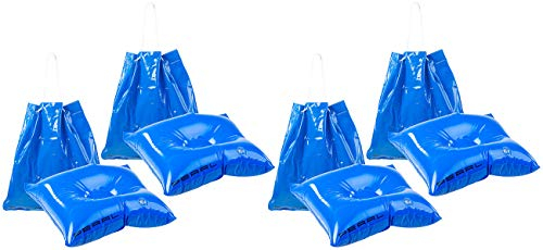 PEARL Strandtuch mit Kissen: 4er-Set 2in1-Strandtaschen mit aufblasbarem Schwimmkissen, 31 x 33 cm (2in1-Taschen-Kissen, Aufblasbares Sitzkissen Pool, Nackenkissen aufblasbar)