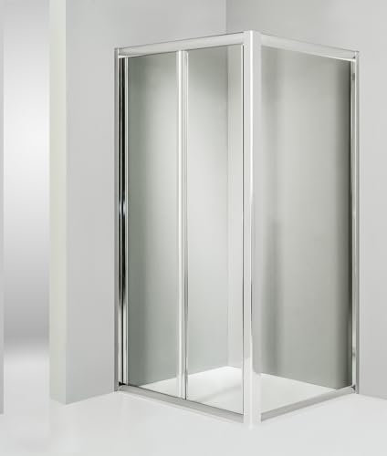 Hydra Box Doccia angolare Anta Fissa Porta Soffietto 95x90 cm Trasparente