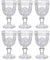 BUTLERS Weingläser 6er Set 230ml Vintage Kelchgläser -VICTORIAN- Wassergläser mit Fuß | Retro Gläser mit Prägung & spülmaschinenfest | für Rotwein, Wasser, Cocktails