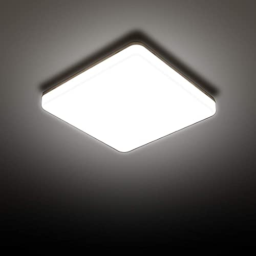 SUNZOS LED Deckenleuchte 24W Deckenlampe, 4000K Led Lampen Deckenlampen, 2950LM Deckenlampe Led Panel für Schlafzimmer, Küchenlampe, Flur, Neutralweiß, Natürliches Licht / 18 x 4 cm