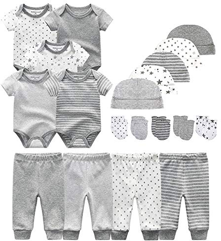 Kiddiezoom Unisex Baby Layette Essentials Giftset Clothing Set 19-Piece