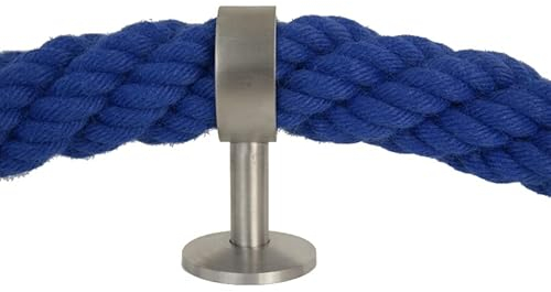 Gepotex Porte-câble pour corde d'escalier de 40 mm avec vis à double filetage sans cheville, en acier inoxydable V2A