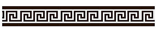 LUSandy Wallpaper Border 3D Greek Pattern Wall Borders Peel and Stick PVC Self Adhesive Waterproof Oil Proof Wall Sticker for Bedroom Bathroom Kitchen Tiles Decor 78.74x3.94 (Brown and White)