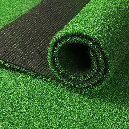 Kunstrasen Teppich Outdoor Meterware 100X500CM Wetterfest Wasserdurchlaessig Grün 1m Breit Garten Terrasse Balkon- 10mm 1.3Kg/㎡ PP