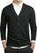MANBOZIXi Cardigan da Uomo Maglieria Leggera, Nero 3XL
