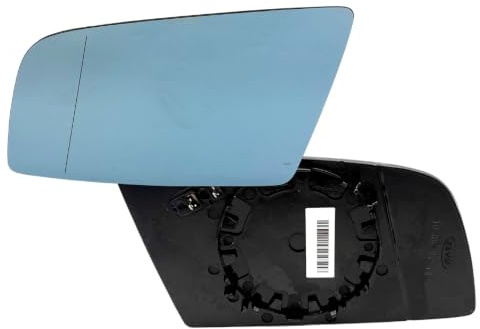 HZ-DESIGN Spiegelglas für Außenspiegel Glas Links beheizbar blau passend für kompatibel mit E60 E61 E63 E64