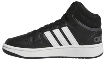 adidas Hoops Mid Shoes Schuhe, Core Black/Cloud White/Grey Six, 35.5 EU