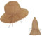 Femme Mode Chapeau de Paille Panama Pliable Chapeau de Soleil de Printemps-été Protection Solaire UPF 50+ Capeline Plage Large Bord Anti-UV chapeau avec arc Décoration pour Plage Vacances Extérieur