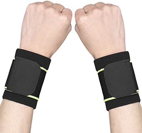 Yasdyri Handgelenkbandage Elastische Verstellbare Karpaltunnel Handgelenkstütze Für Links Rechts Handgelen Sehnenentzündung, Arthritis, Handgelenkschmerzlinderung, Arbeit, Bewegung 2 Stück (Grün, S)
