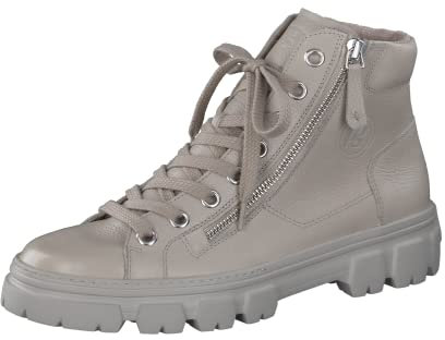 Paul Green Damen SUPER Soft Hightop-Pauls, Frauen Schnürstiefeletten,reißverschluss,Stiefel,Bootee,Booties,halbstiefel,Beige (Greige),38 EU / 5 UK