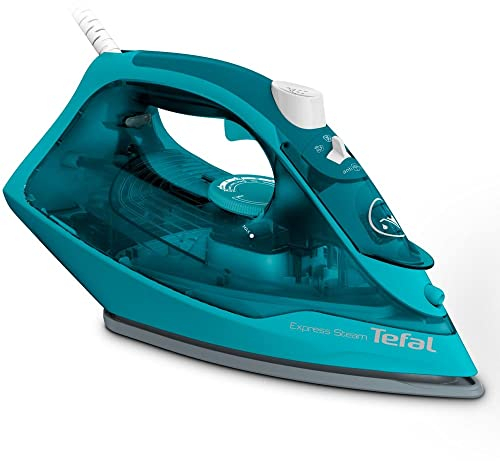 Tefal FV2867 Ferro da Stiro a Secco e a Vapore Piastra Cerilium 2500 W Turchese