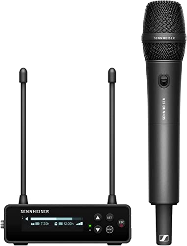 Sennheiser EW-DP 835 SET (S1-7) Tragbares digitales UHF-Drahtlosmikrofonsystem mit SKM-S Handsender und dynamischem Mikrofonmodul MMD 835 mit Nierencharakteristik - Schwarz (700033)