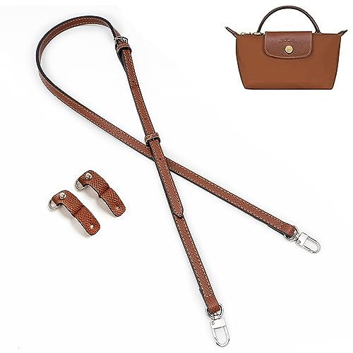 Gastinsave Handtaschengurte Ersatz, Leder Handtasche Crossbody Schultergurt Verstellbar für Longchamp Tasche Frauen(Tiefes Gelb)