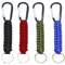 PLABBDPL 4 Pièce Mousqueton Tressé,Porte-clés avec Anneau en D de Verrouillage Crochets,Porte-clés en paracorde,Porte-clés en paracorde avec Mousqueton Extérieur, pour Camping