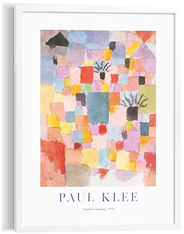 REINDERS Gerahmtes Bild, Paul Klee - Southern Gardens, Wohnzimmer, Bilder, Wanddeko, Room Decor, MDF, Mehrfarbig, 70x50cm