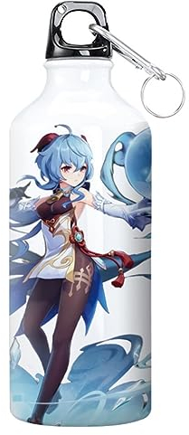 Zhongkaihua Ganyu Wasserflasche für die Schule – Spielperipherie Cartoon Sport Wasserkocher, 600 ml Metall Wasserflasche Anime Outdoor Schuler Geschenke zurück in die Schule