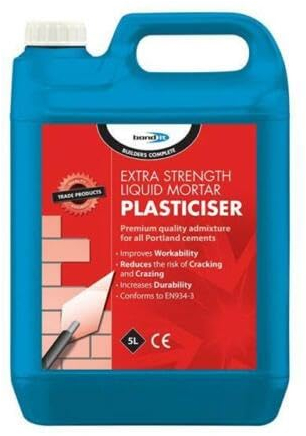 Bond It Extra Strength Liquid Mortar Plasticiser Cement Admixture 5L Pink