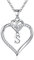 TINGN Halskette Damen Herz Buchstaben Kette, Silber Kette mit Buchstaben S Kette Damen Herz Halskette Damen Silber Buchstaben Kette Mädchen Muttertagsgeschenke Geschenke für Frauen Freundin Mutter