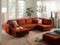 Lisa Design Rune – Wohnlandschaft – mit hocker – 7-Sitzer – skandinavischer Stil – rechts Rostfarben