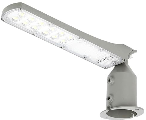LED-Line LITE FLAMINGO Straßenleuchte 30W | IP65 Schutzart | 4000K Neutralweißem Licht | Einfache Montage | 3000lm, Grau