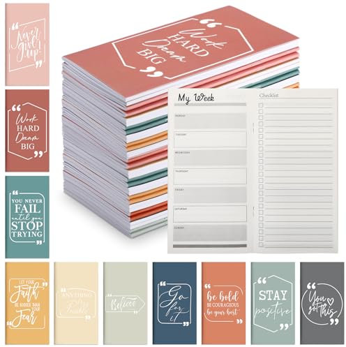 Qilery 30 kleine Taschenkalender 2025–2026 für Geldbörse, Großkundenservice, Woche 2025, Gewohnheitstracker, To-Do-Liste, wöchentliche Ziele, Notizblöcke für Mitarbeiter, Wertschätzung, Lehrer